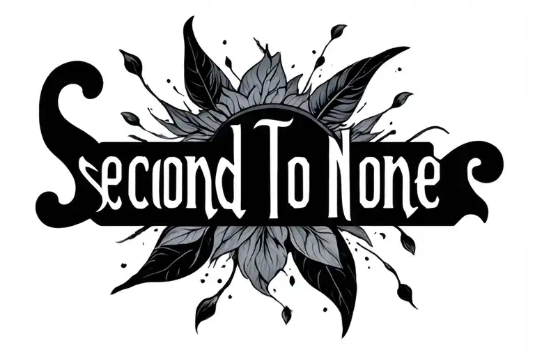 Second to None mind over matter tattoo design idea