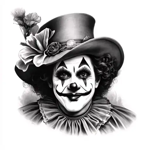 chicano clown tattoo design idea