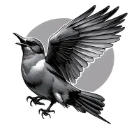 swallow bird flying tattoo design idea