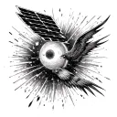 I've got solar flares for your dead gods, space dust for your fuel rodsDark days for your Solstice dancin' through the  tattoo design idea