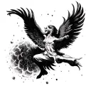 I've got solar flares for your dead gods, space dust for your fuel rodsDark days for your Solstice dancin' through the  tattoo design idea