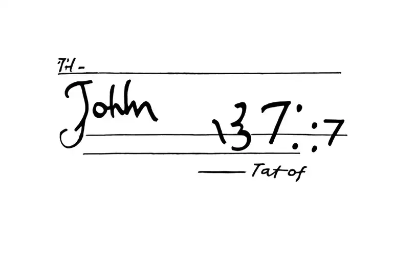 John 13:7 tattoo design idea