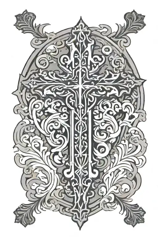 Orthodox Cross tattoo design idea