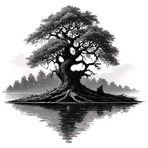 willow tree tattoo design idea