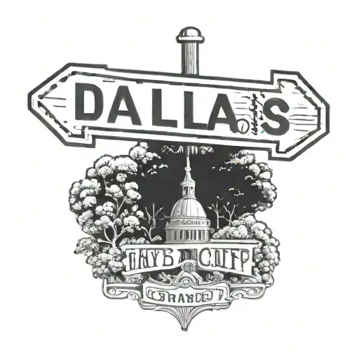 forearm street sign dallas texas south oak cliff tattoo design idea