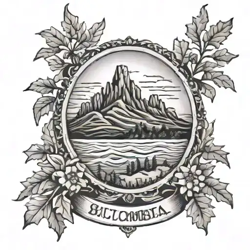 British Columbia border tattoo design idea
