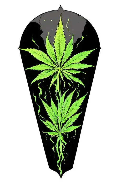 Slime black sabbath electric funeral weed tattoo design idea