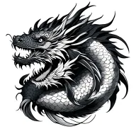 Dragon, Samurai, Koi Fish tattoo design idea