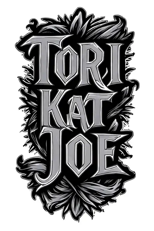 "Tori, Kat, Joe" Group logo tattoo design idea