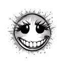 smiley face tattoo design idea