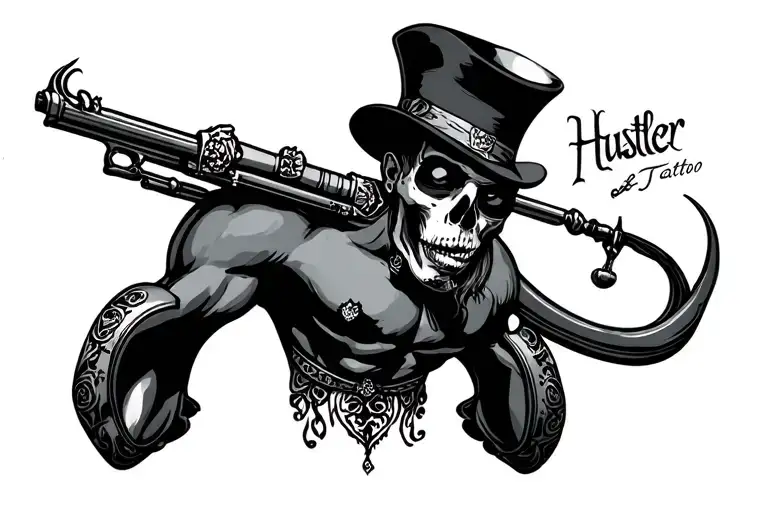 Hustler tattoo design idea