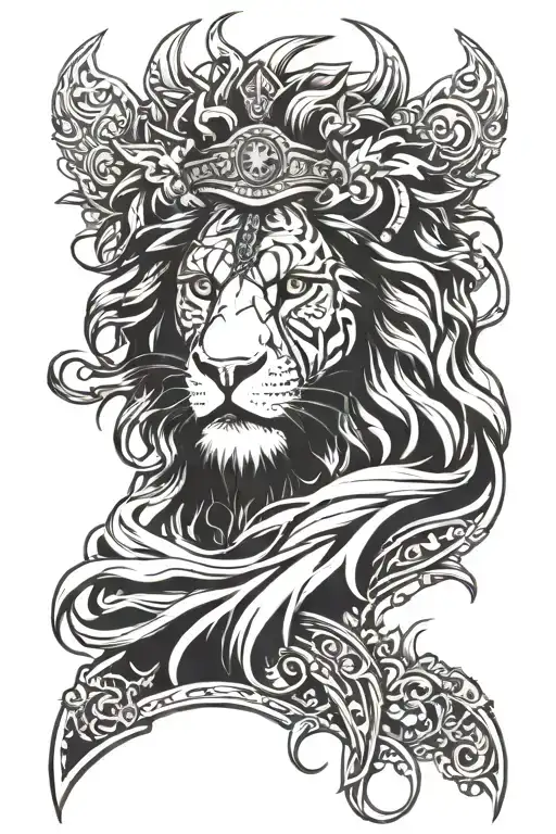 jesus bible lion dangerous business gangster killer tattoo design idea