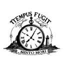 clock with text "TEMPUS FUGIT" above and "MEMENTO MORI" below and a lighthouse in the clock tattoo design idea