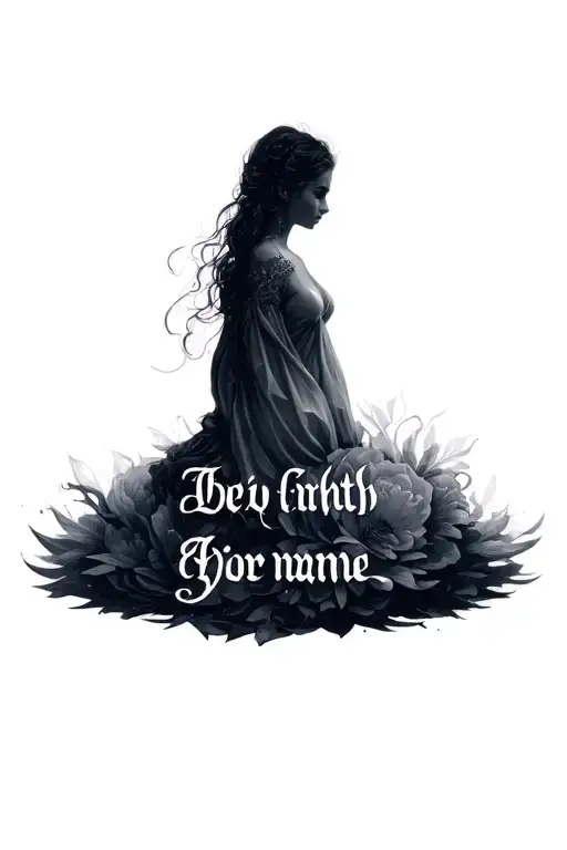 The date of birth associated with a name tattoo design idea