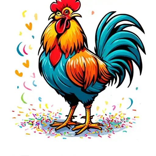 Cock, sprinkles, hairy tattoo design idea
