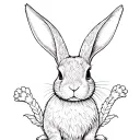 savage rabbit tattoo design idea