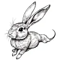 savage rabbit tattoo design idea