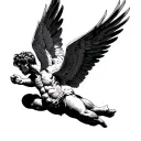icarus falling tattoo design idea