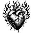 set your heart ablaze tattoo design idea