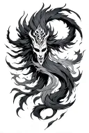 vajra shooting energy tattoo design idea