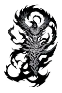 vajra shooting energy tattoo design idea