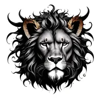 sagitarius leo signs combined with unconditional love of soul tattoo design idea