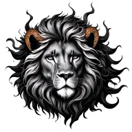 sagitarius leo signs combined with unconditional love of soul tattoo design idea