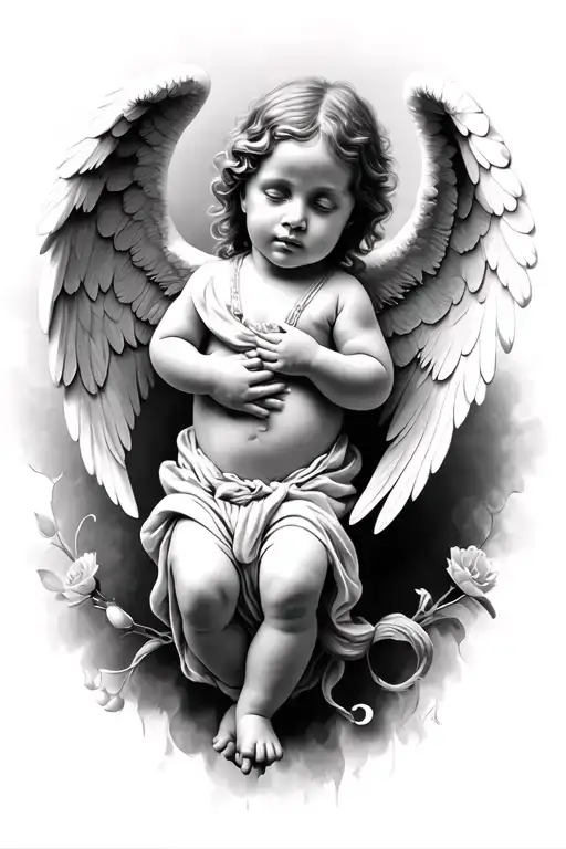 Baby Angel tattoo design idea