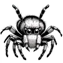 jumping spider cute tattoo design idea