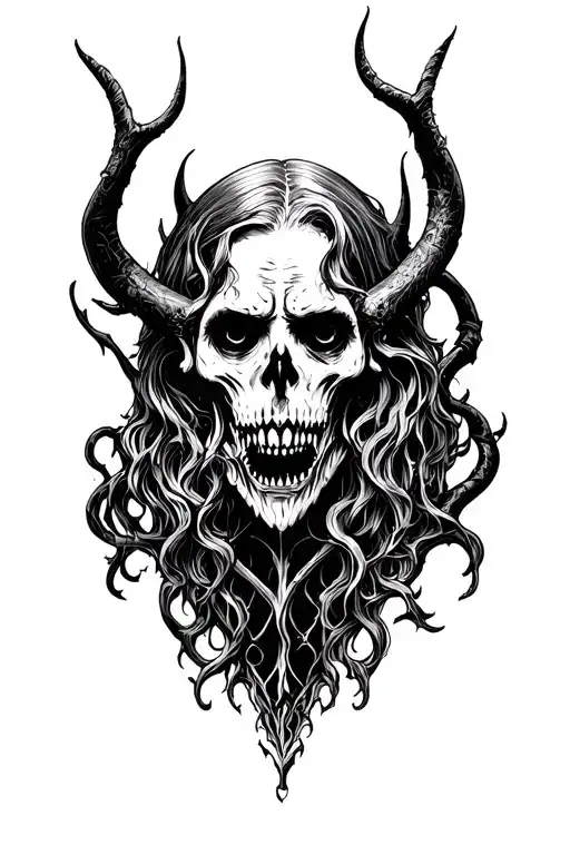 I want a tattoo in the style of Realistic Gothic Horror, with the 7 Deadly Sins, represented by the 7 Princes of Hell tattoo design idea