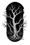 dead tree  tattoo design idea