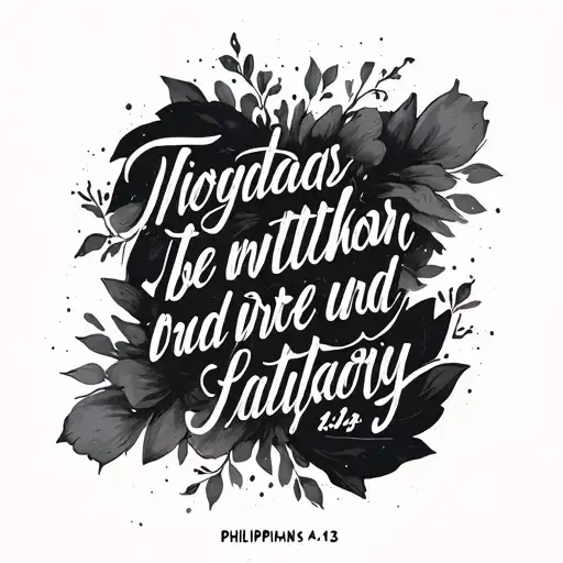 verse Philippians 4:13 tattoo design idea