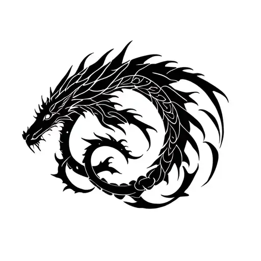 ouroboros dragon tattoo design idea