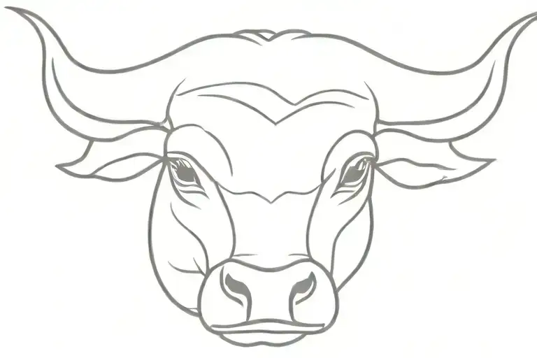 Bull head tattoo design idea