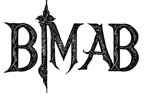 "BMAB" tattoo design idea