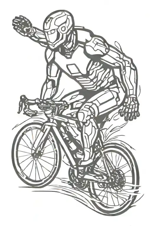 Ironman triathlon logo incorporated tattoo design idea