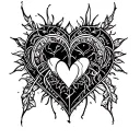 love hate tattoo design idea
