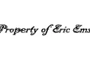 "Property of Eric Emerson " tattoo design idea