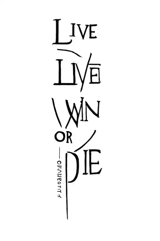 moment mori memento live win or die tattoo design idea