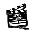 "And so it begins" Clapperboard tattoo design idea