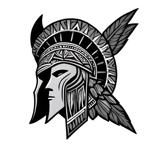 spartan Aztec tattoo design idea