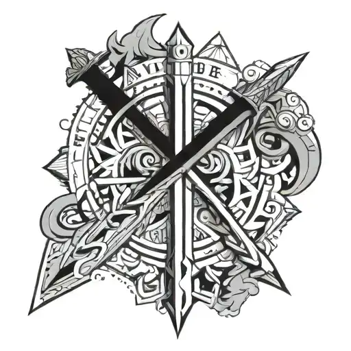 adventure time sword tattoo design idea