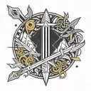 adventure time sword tattoo design idea