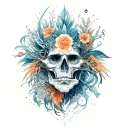 A surreal, intricate composition blending elements of philosophy, environmental science, literature, mythology tattoo design idea