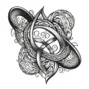 infinity symbol formed tattoo design idea