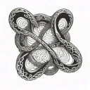 infinity symbol formed tattoo design idea