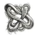 infinity symbol formed tattoo design idea
