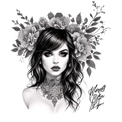 hot dope girl tattoo design idea