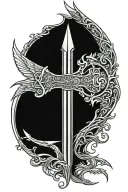elden ring malenia blade tattoo design idea