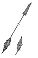 three arrows one broken arrow tattoo design idea